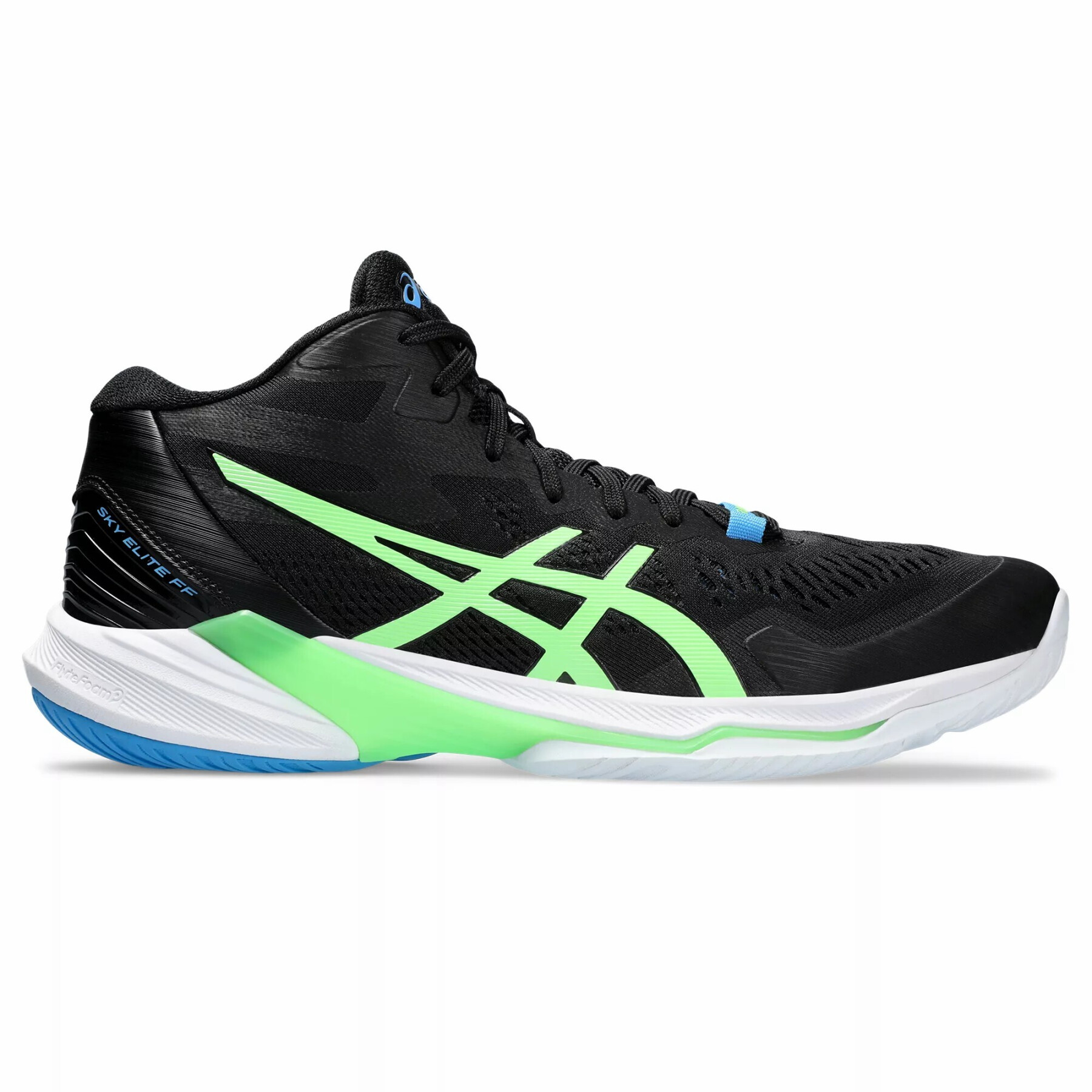 ASICS SKY ELITE FF MT2 NERO VERDE LATO 1