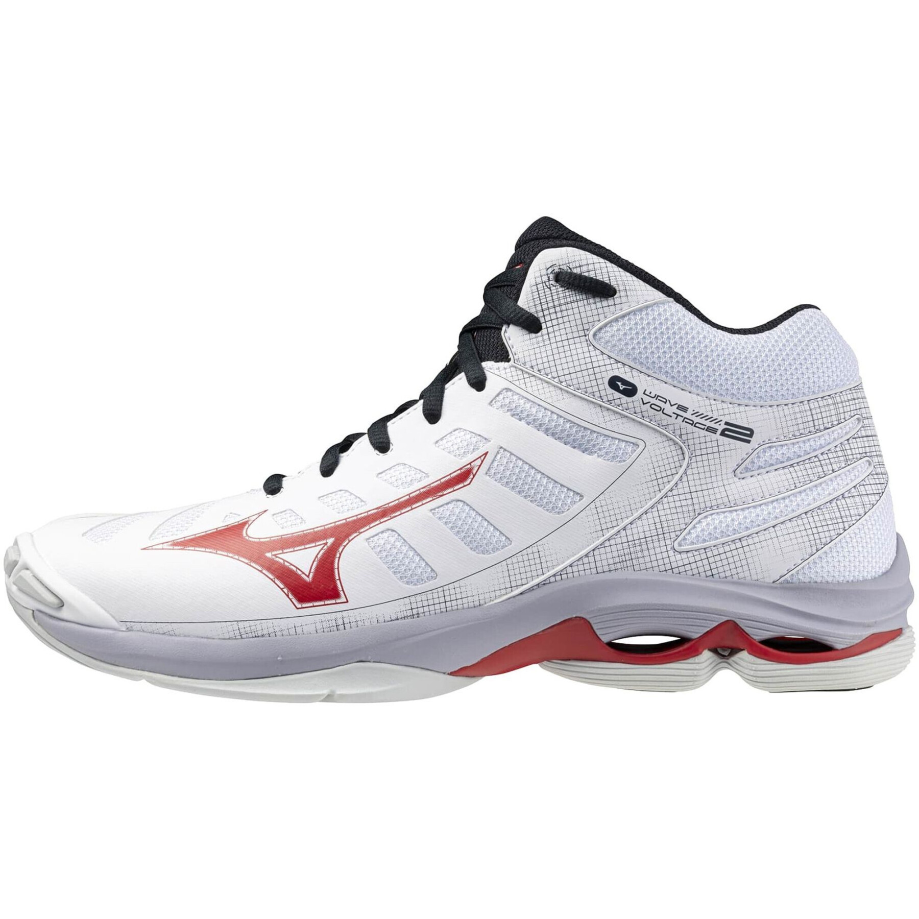 MIZUNO VOLTAGE 2 MID WHITE SALSA BLACK