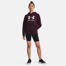 UNDER ARMOUR Felpa con cappuccio UA Rival Fleece Big Logo da donna